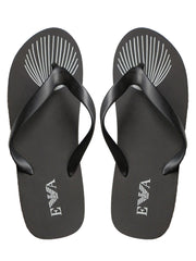 Armani Mens Black Logo Flip Flops