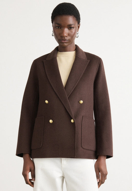 Gant Cocoa Bean Handstiched Straight Blazer