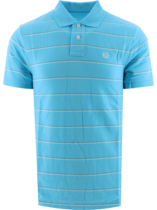 Nike Mens Light Blue Striped Polo Shirt