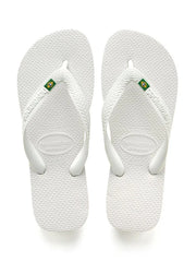 Havaianas Brasil White Flip Flops