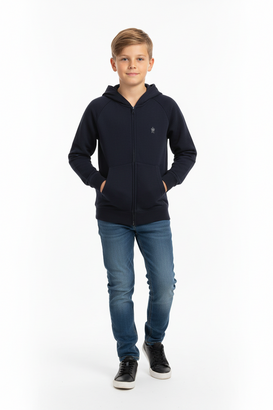 French Connection Boys Black Zip Up Hoodie