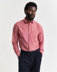 Gant Ruby Red Classic Poplin Short Sleeve Shirt