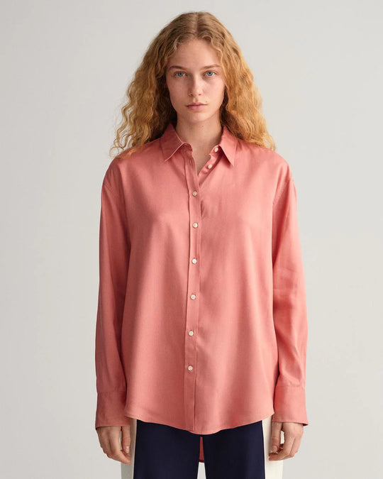 Gant Terracotta Pink Relaxed Twill Shirt