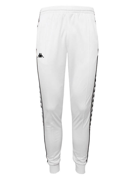 Mens Kappa White & Black Rastoria Slim 222 Banda Pants