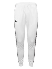 Mens Kappa White & Black Rastoria Slim 222 Banda Pants