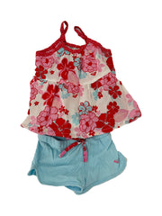 Roxy Floral Print Dress with Turquoise Pants