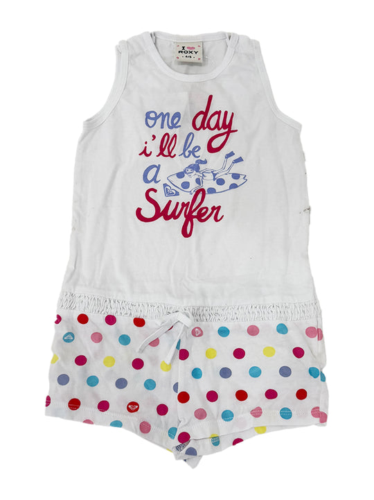 Roxy Girls Mini Doo Dots White Vest