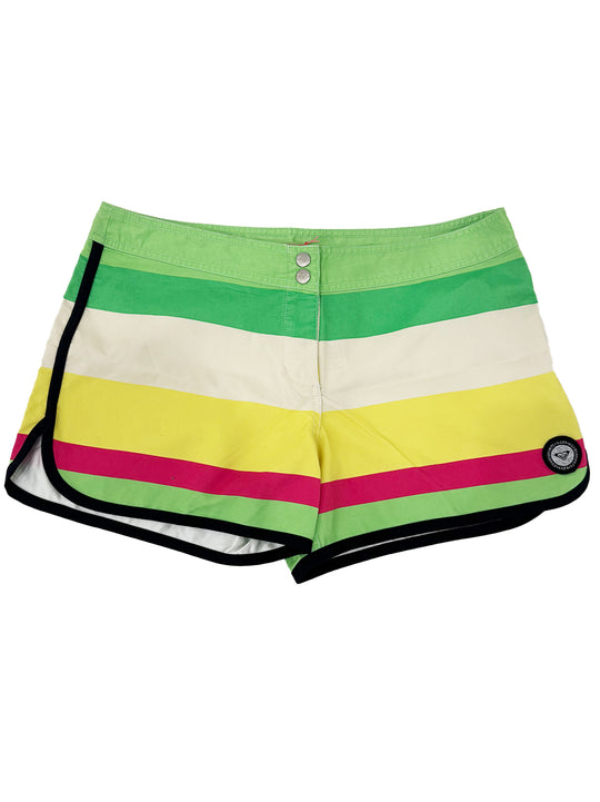 Roxy Green, White & Pink Board Shorts