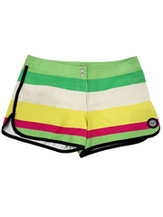 Roxy Green, White & Pink Board Shorts