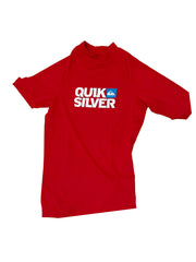 Quiksilver Junior Red & White  Swimming Top