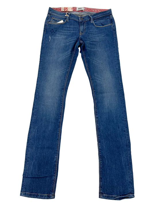 Roxy Womens Blue Denim Jeans