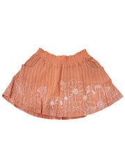 Roxy Peach Skirts with White Floral Print