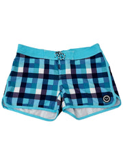 Roxy Chequered Blue Shorts