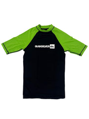 Quiksilver Junior Black & Green Swimming Top