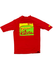 Quiksilver Junior Red & Yellow Swimming Top