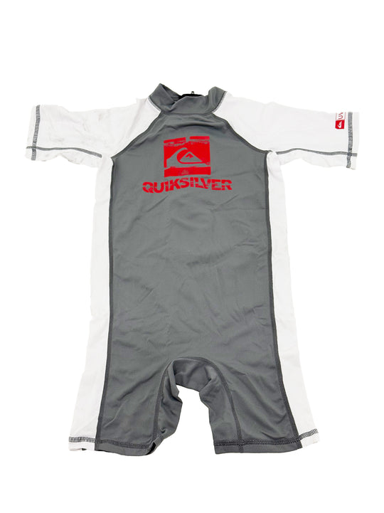 Quiksilver Toddler Grey & Red Bathing Suit