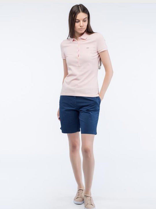 Lacoste Ladies Navy Cotton Cargo Shorts