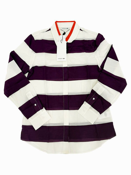 Lacoste White & Purple Shirt
