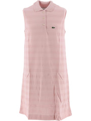 Lacoste Pink Croc Logo Polo Dress