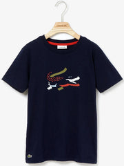 Lacoste Kids Navy Crew Neck T-Shirt