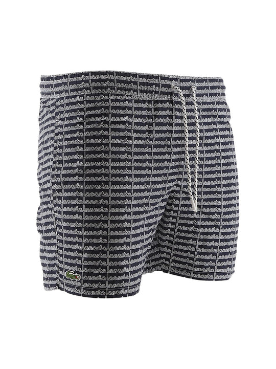 Lacoste Navy White Letters SW2 Swim Shorts