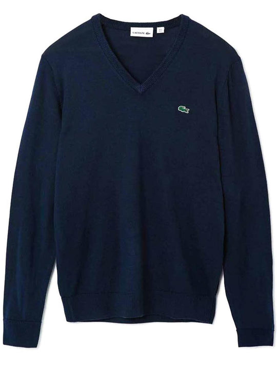 Lacoste V-Neck Navy Sweater