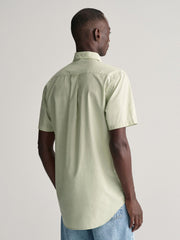 GANT REG CLASSIC POPLIN SS SHIRT MILKY MATCHA