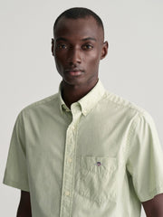 GANT REG CLASSIC POPLIN SS SHIRT MILKY MATCHA