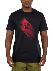 Mens Spyder Black/ Red Print T-Shirt