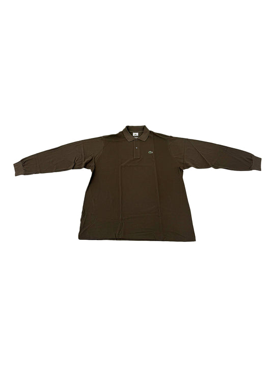 Lacoste Brown Long Sleeve Polo Shirt