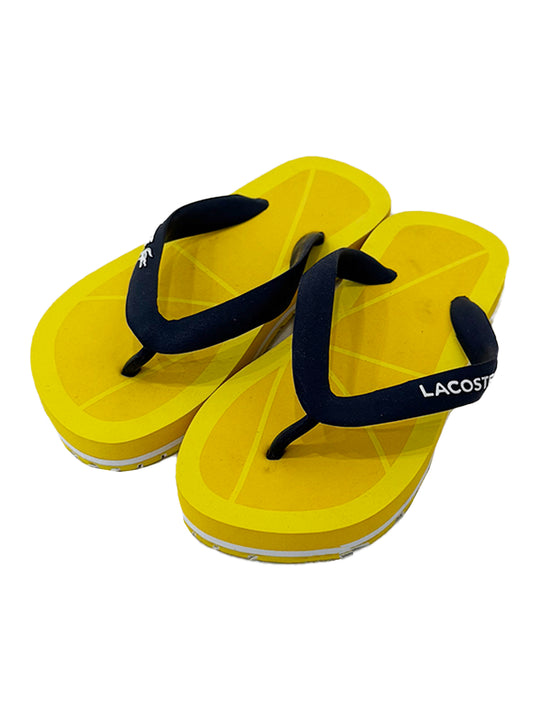 Lacoste Yellow Blue Flip Flops
