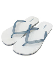 Lacoste White Light Blue Flip Flops