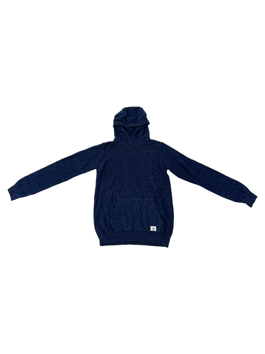 Bench Navy Hooded Overhead Knit Jumper