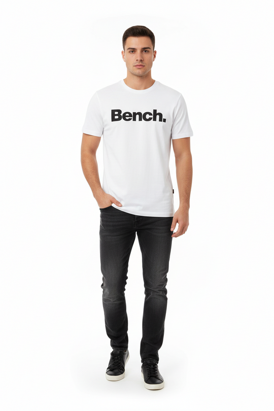 Bench White Crew Neck T-Shirt