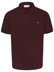 Farah Cove SS Marl New Oxblood Melange Polo