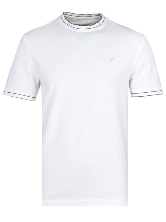 Farah Liverpool Honeycomb Off White T-shirt