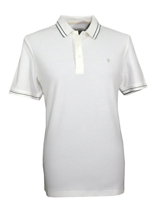 Farah GYP Honeycomb Off White Polo