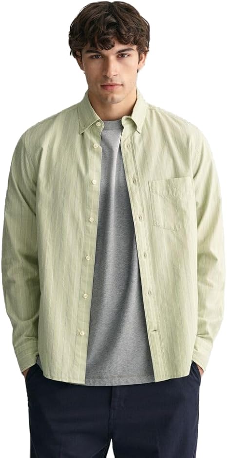 Gant Milky Matcha Archive Oxford Stripe Shirt