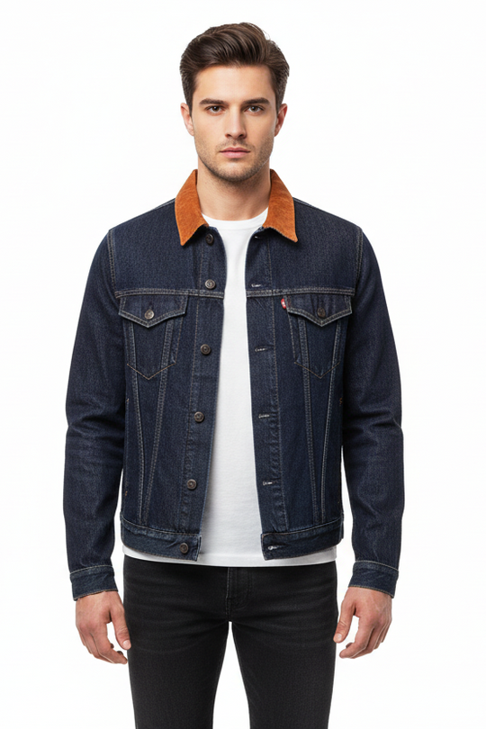 Levi Mens Navy Denim Jacket