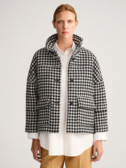 Gant Ebony Black Houndstooth Cropped Jacket