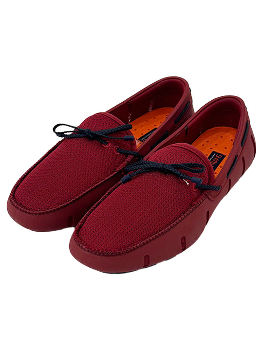 Swims Red & Navy Braided Lace Loafer