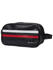 Ben Sherman Black Red White Washbag
