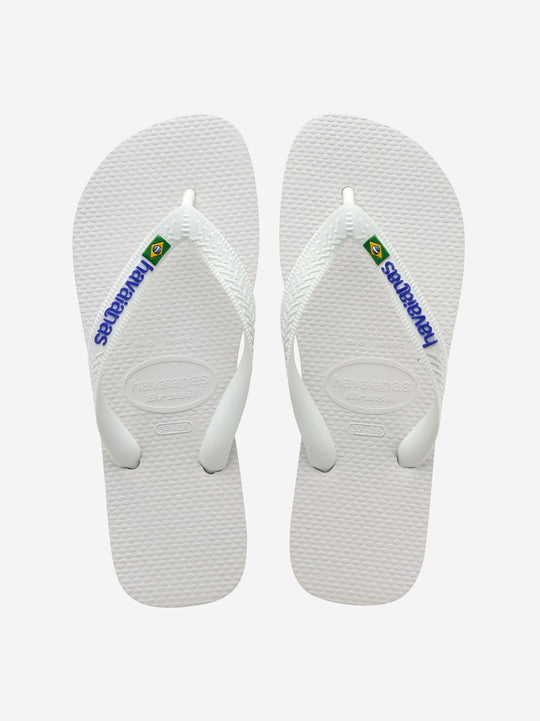 Havaiana Brasil White Logo Flip Flops