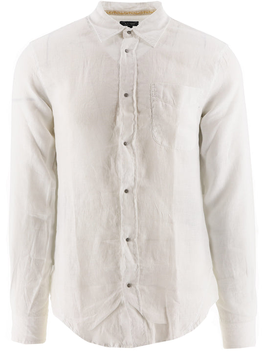 Armani Jeans Mens White Long Sleeve Shirt