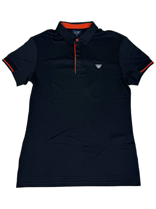 Armani Mens Black Polo Shirt