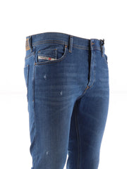 Diesel Mens Washed Blue Jeans