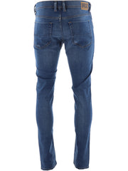 Diesel Mens Washed Blue Jeans