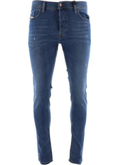 Diesel Mens Washed Blue Jeans