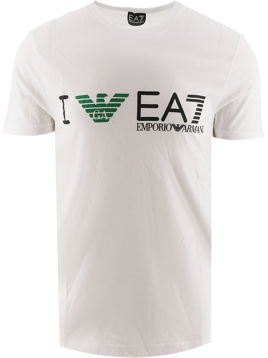 EA7 Mens White Short Sleeve T-Shirt