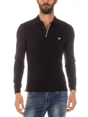 Armani Mens Black Polo Shirt